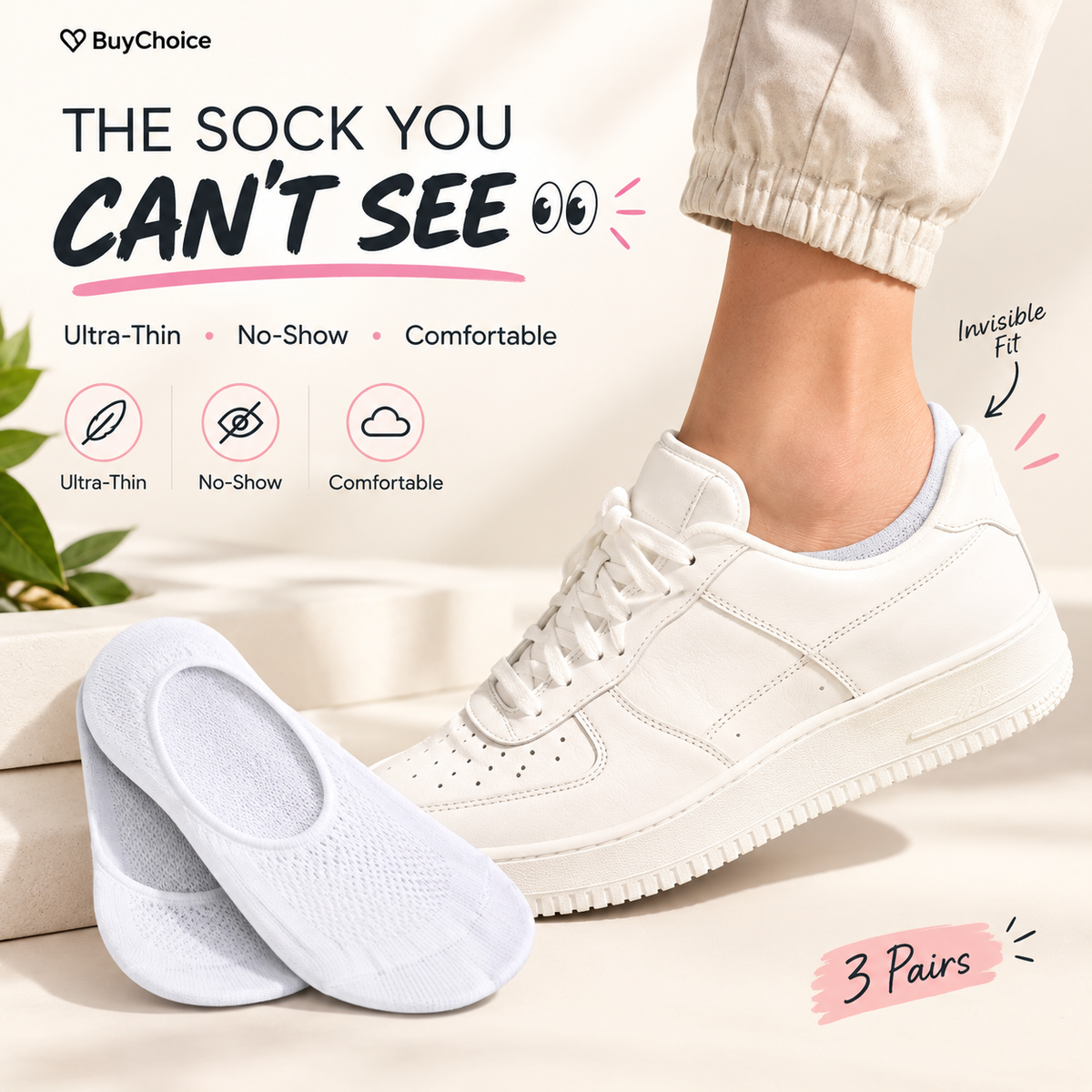 🔥Ultra Thin Liner Non Slip No Show Socks