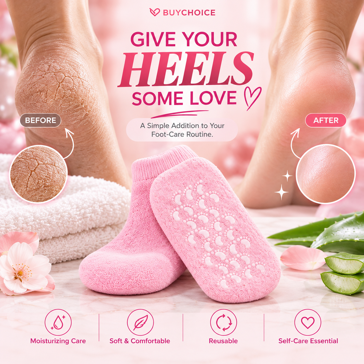SPA GEL MOISTURIZING FOOT CARE SOCKS