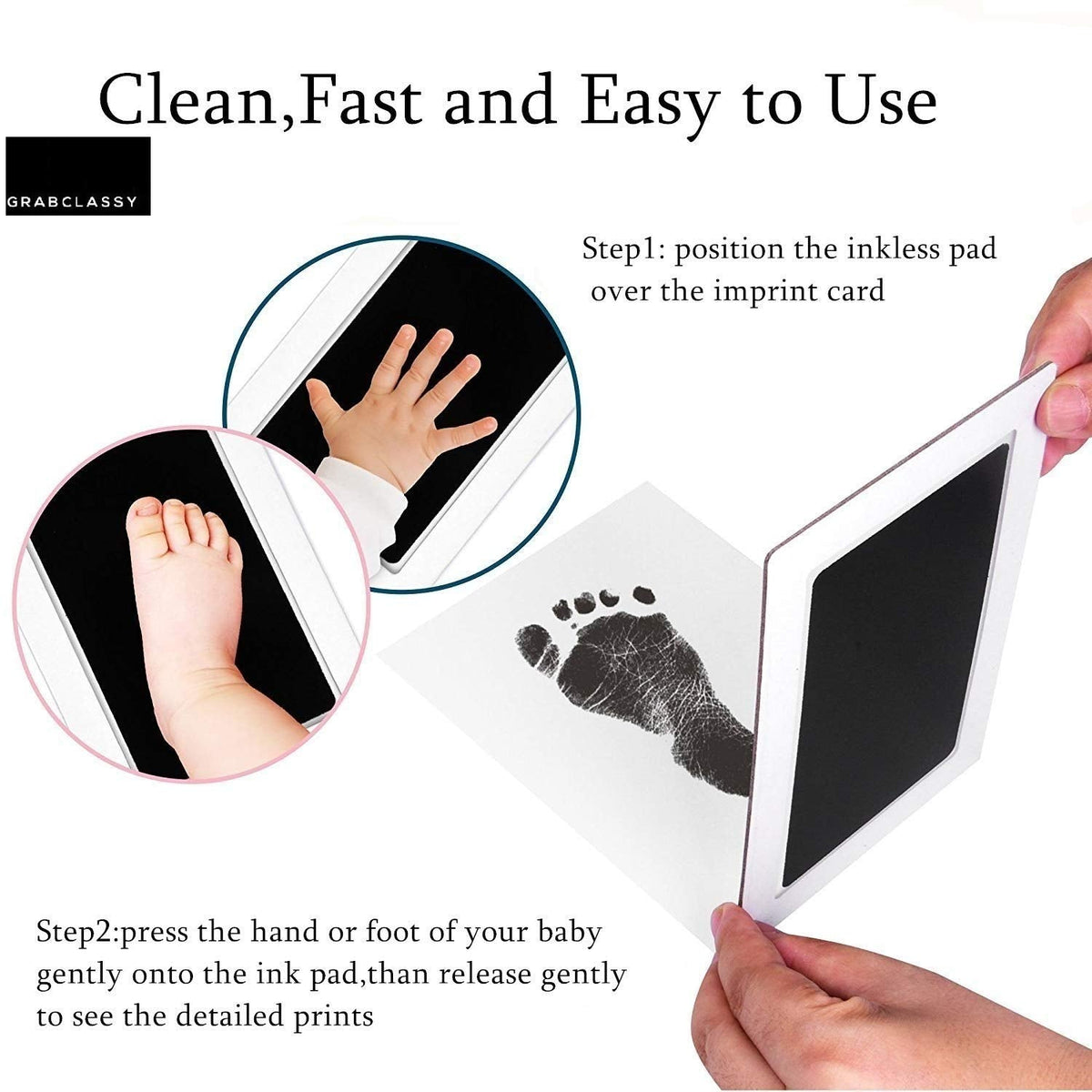 Tiny Memories – Inkless Baby Hand & Footprint Kit (Safe)