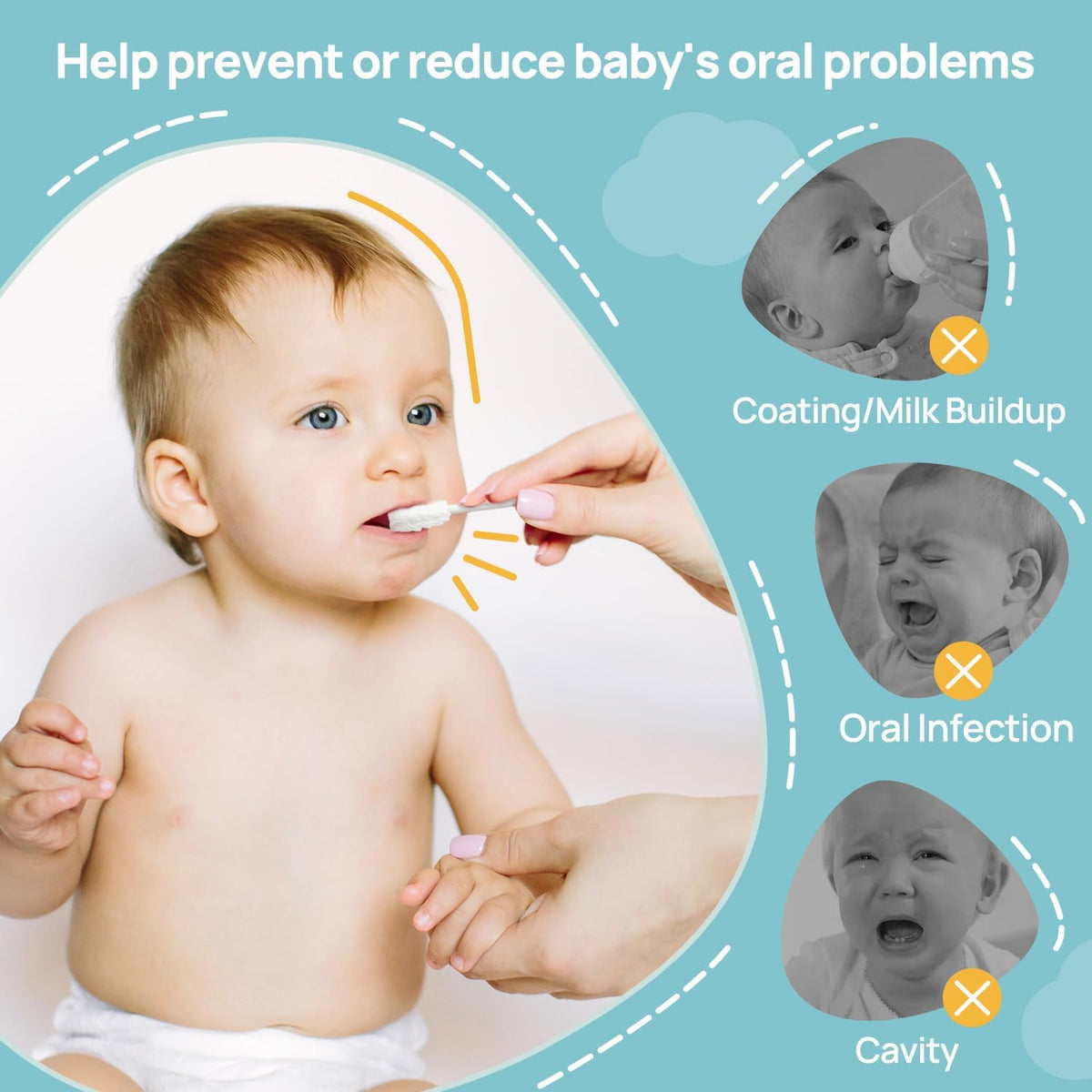 Imported Baby Oral Cleaning Gauze Sticks