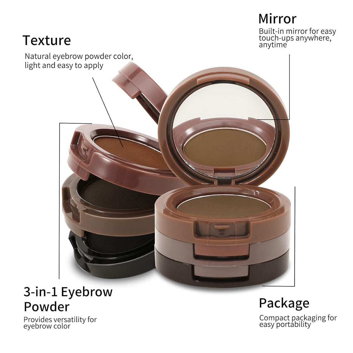 Flawless 3in1  Brow, Blush and Highlighter Powder Kit