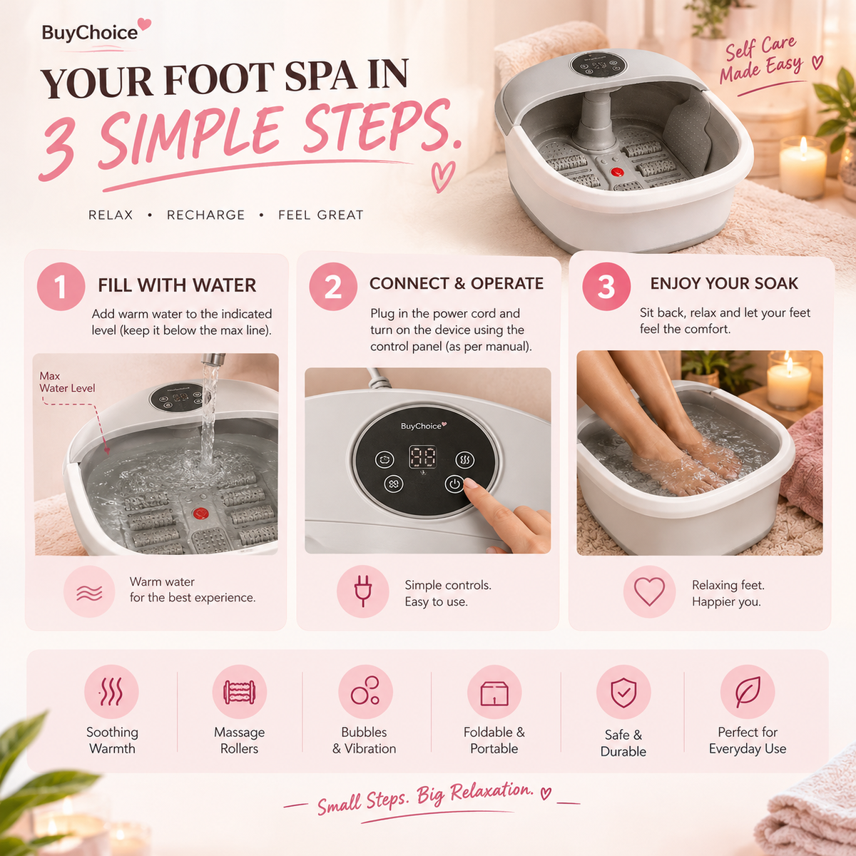 Portable Electric Foot Spa Tub
