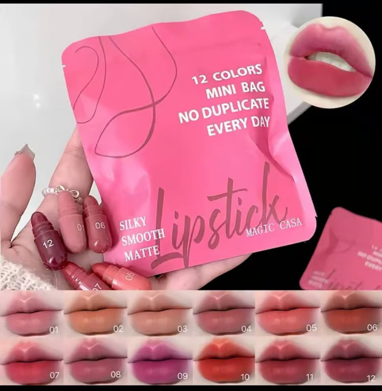 12 Color Mini Capsule Lipstick