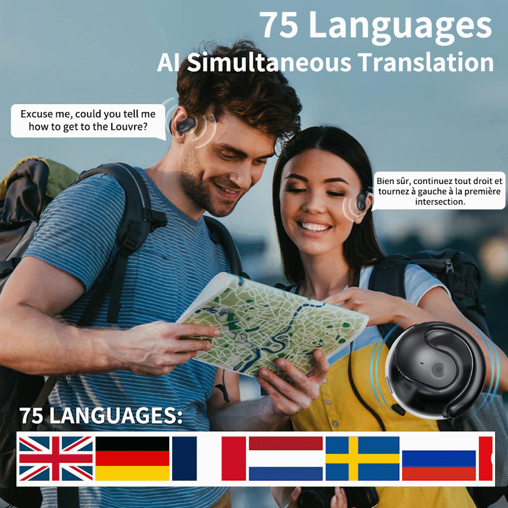 AI Translation Earphones (Fit iOS & Android)