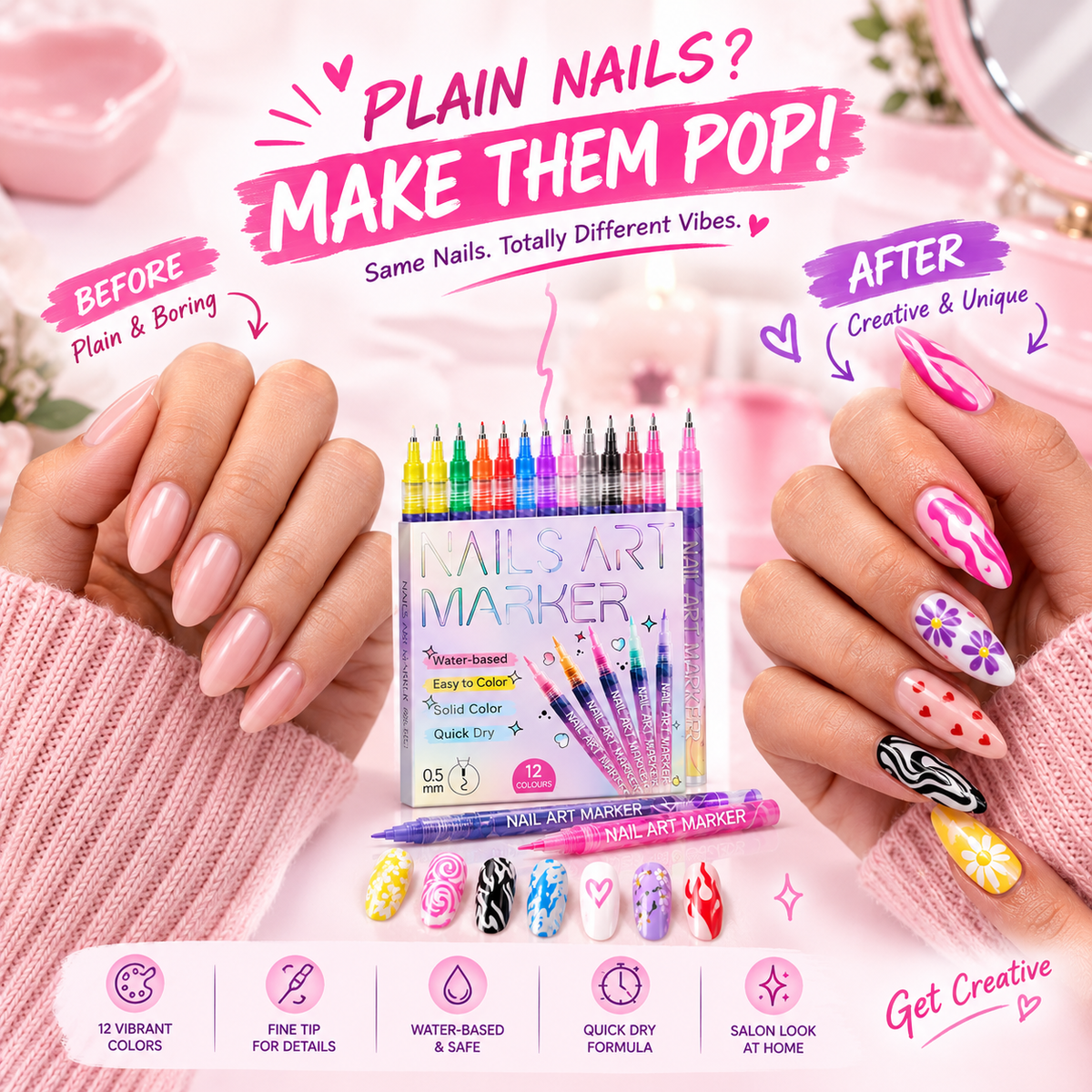 MagicMani - Nail Art Pen Set