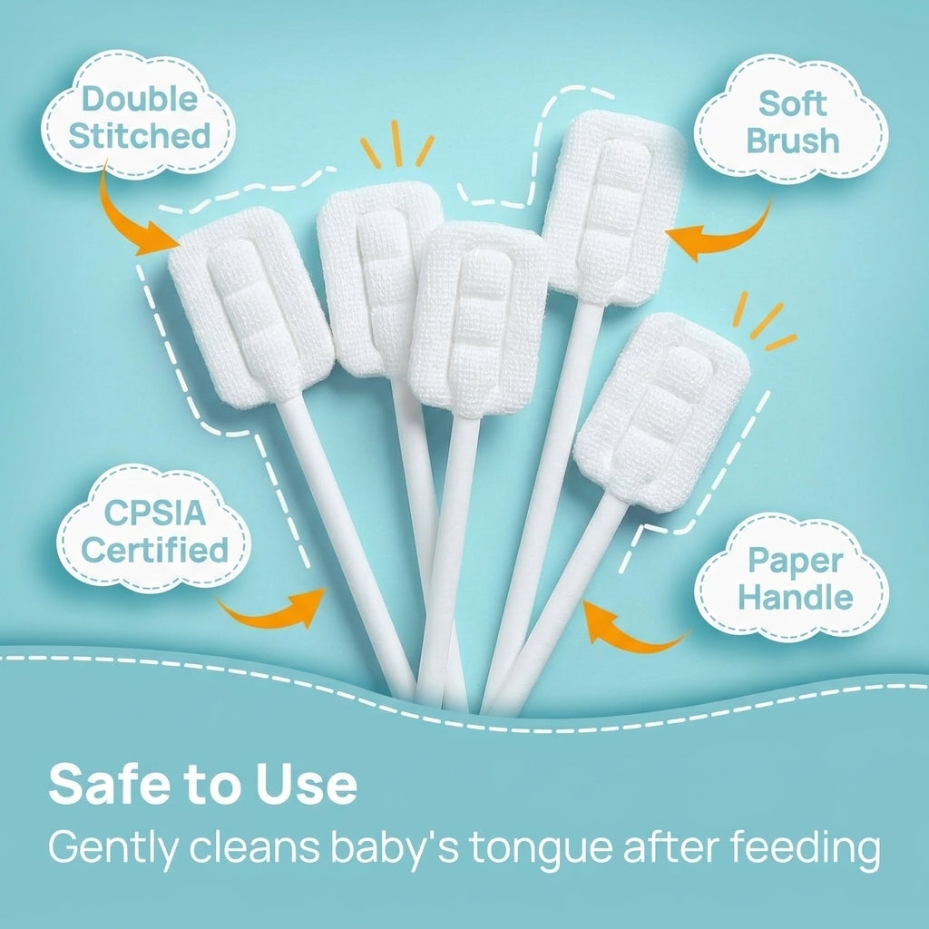 Imported Baby Oral Cleaning Gauze Sticks