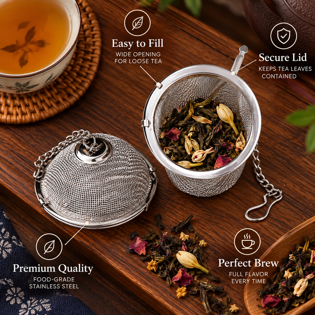 Portable Reusable Eco-Friendly Stainless Steel Tea Infuser