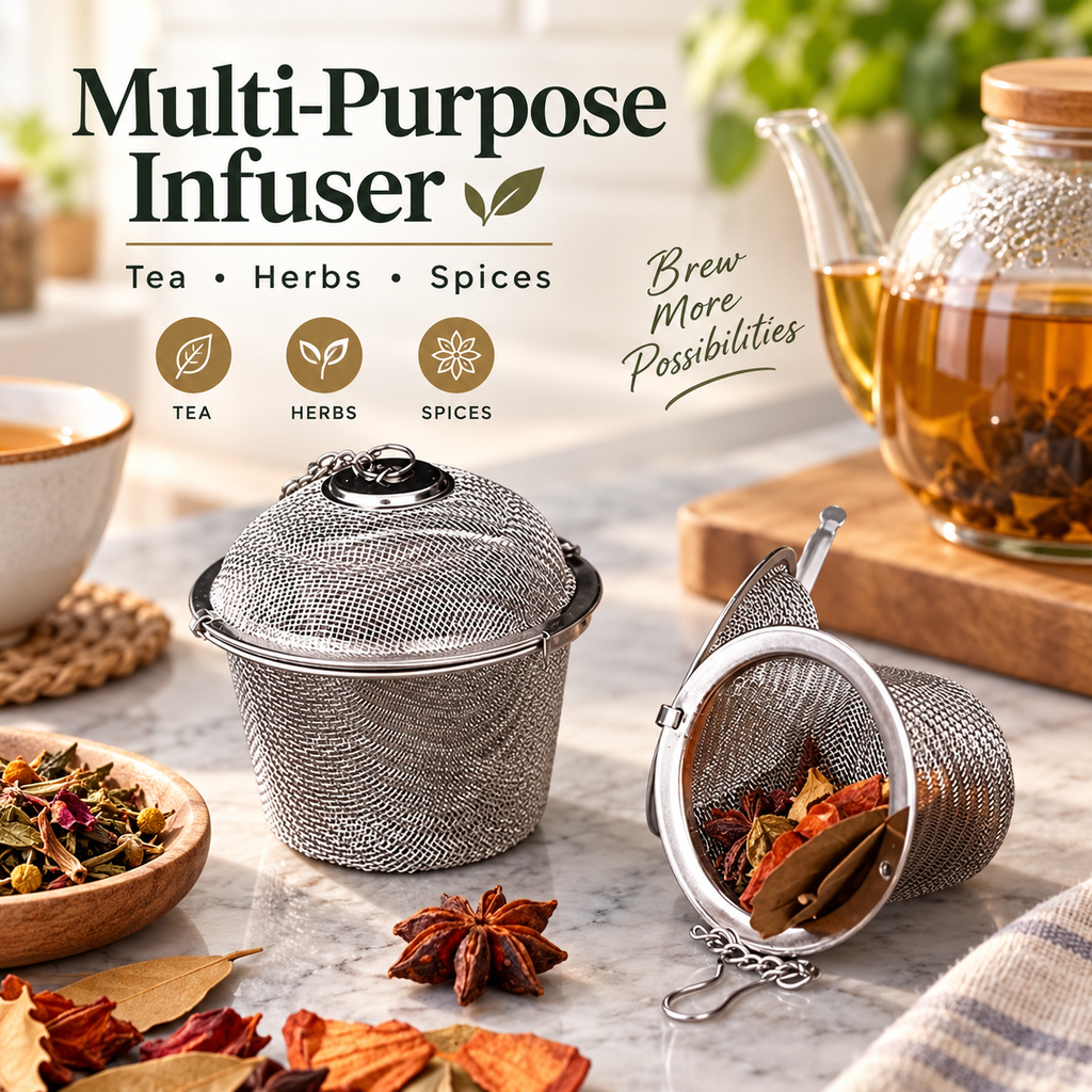 Portable Reusable Eco-Friendly Stainless Steel Tea Infuser