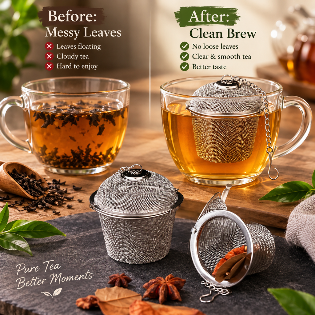 Portable Reusable Eco-Friendly Stainless Steel Tea Infuser