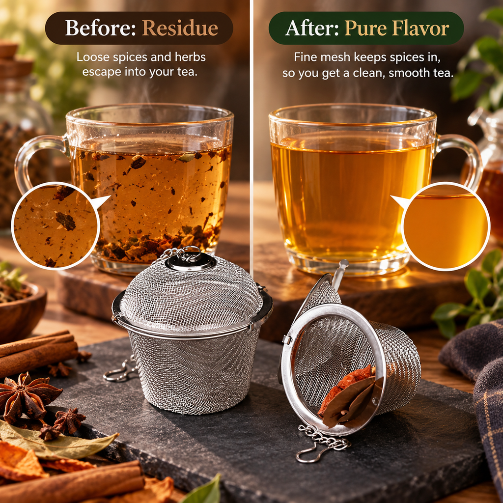 Portable Reusable Eco-Friendly Stainless Steel Tea Infuser