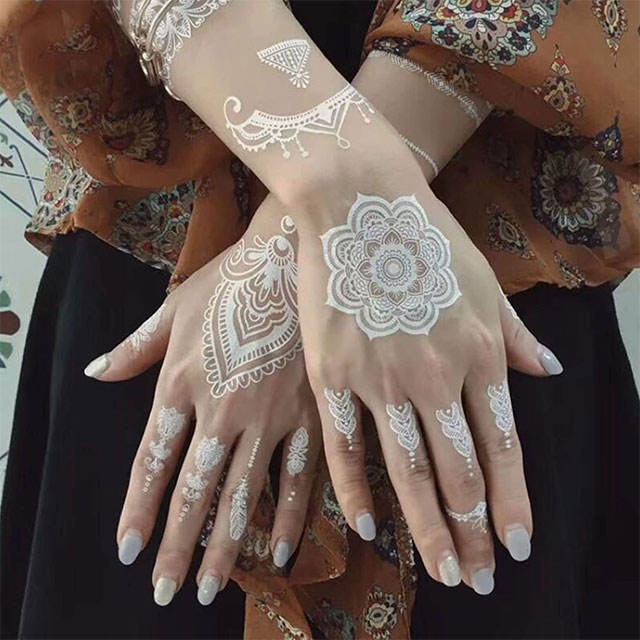 Neon Mehndi stickers