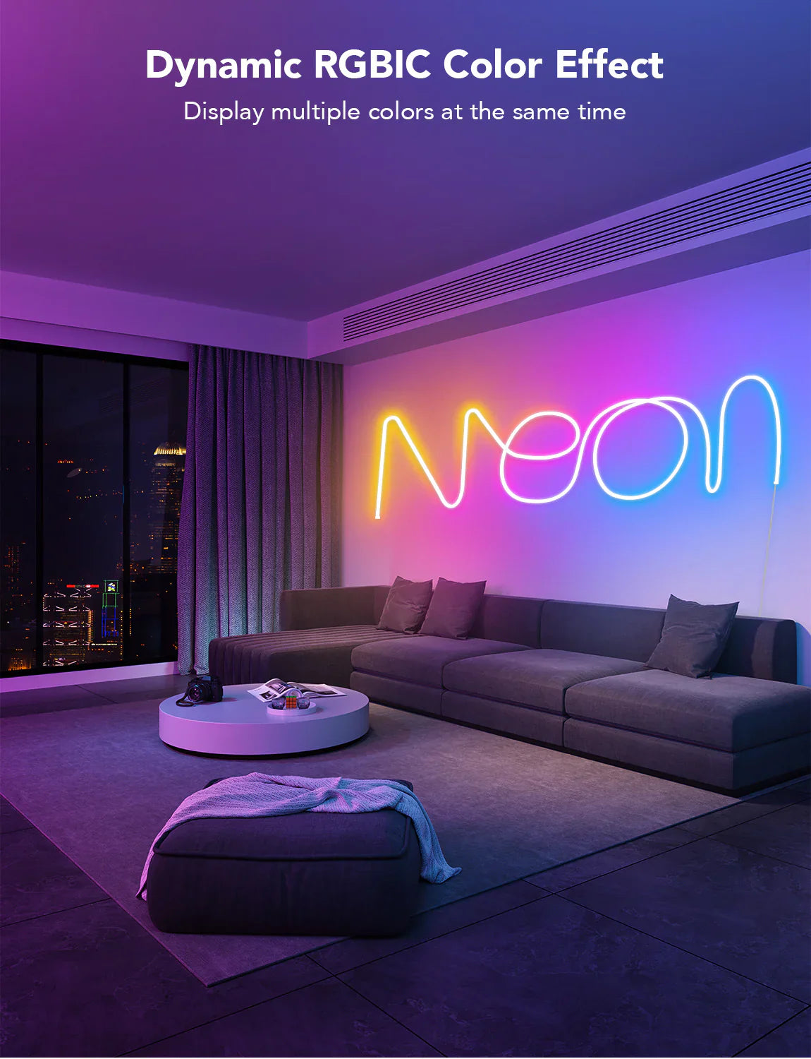 NeonGlow Smart Rope Strip Light with Music Syncing (5 Meters)