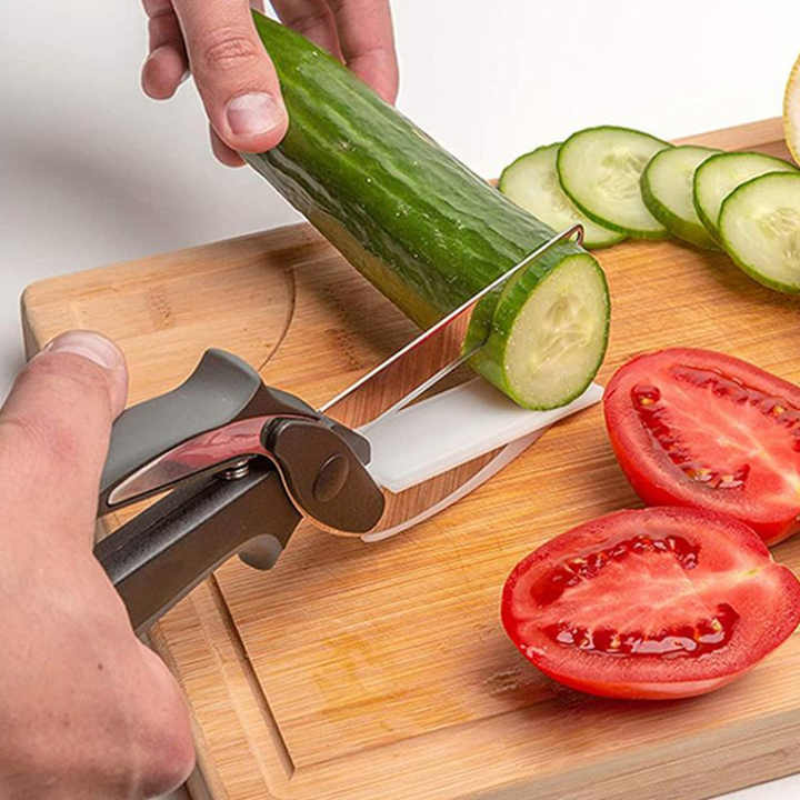 2-in-1 Cutter Clever Stainless Steel Knife