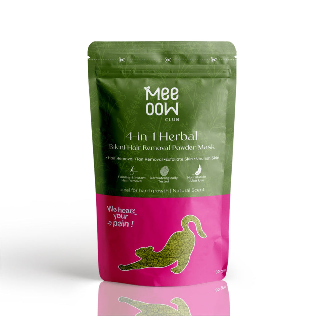 4-in-1 Meow Herbal Hair Removal Wax Powder Mask