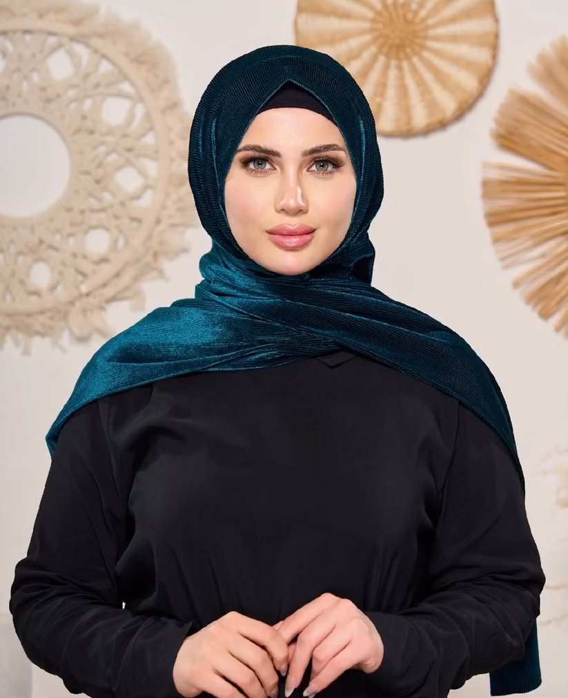 Velvet-Silk Shawl Hijab