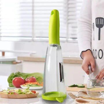 Multifunctional vegetable and fruit storage peeler