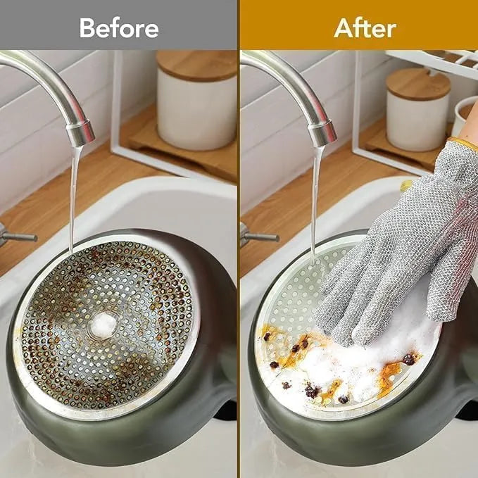 Wire Dishwashing Cleaning Gloves