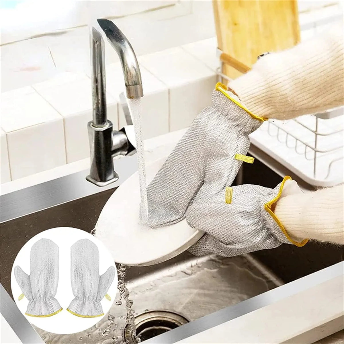 Wire Dishwashing Cleaning Gloves