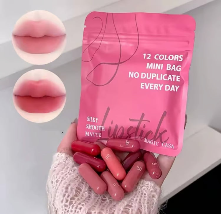 12 Color Mini Capsule Lipstick