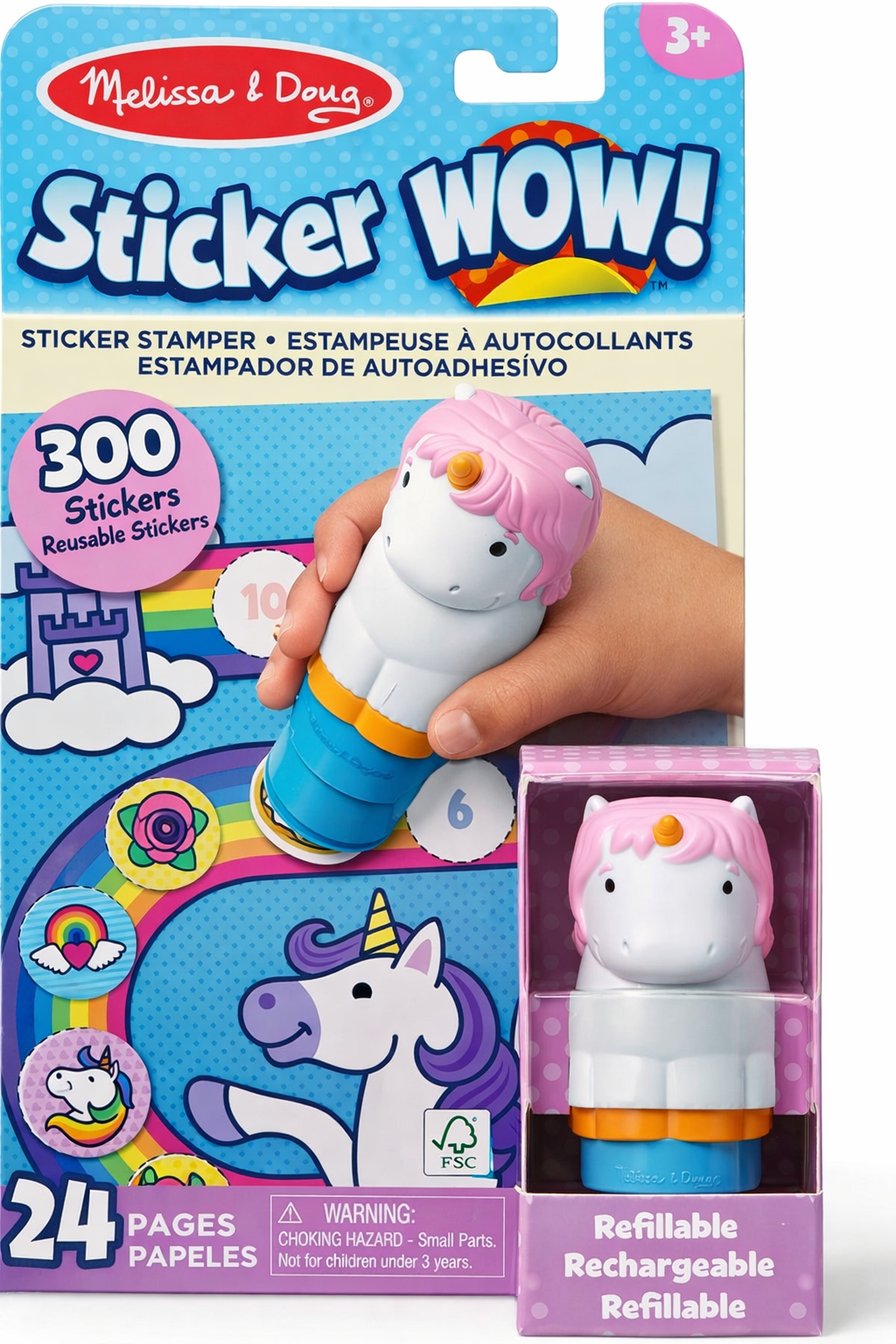 Removable Sticker Punch Toy (with Free Stickers)