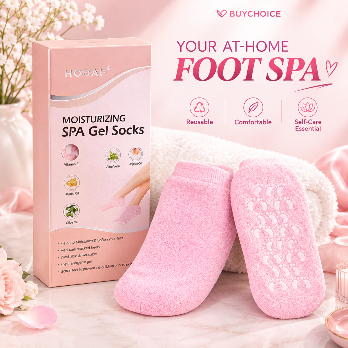 SPA GEL MOISTURIZING FOOT CARE SOCKS