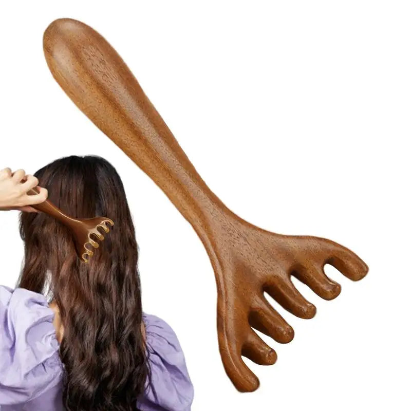 Wooden Scalp Pain Relief Massager