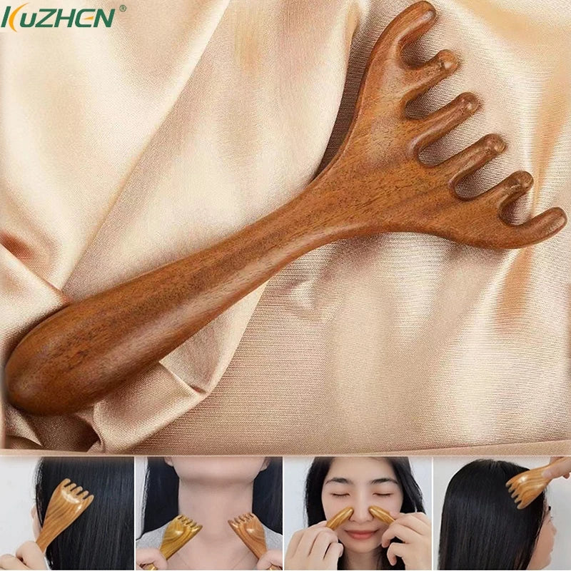Wooden Scalp Pain Relief Massager
