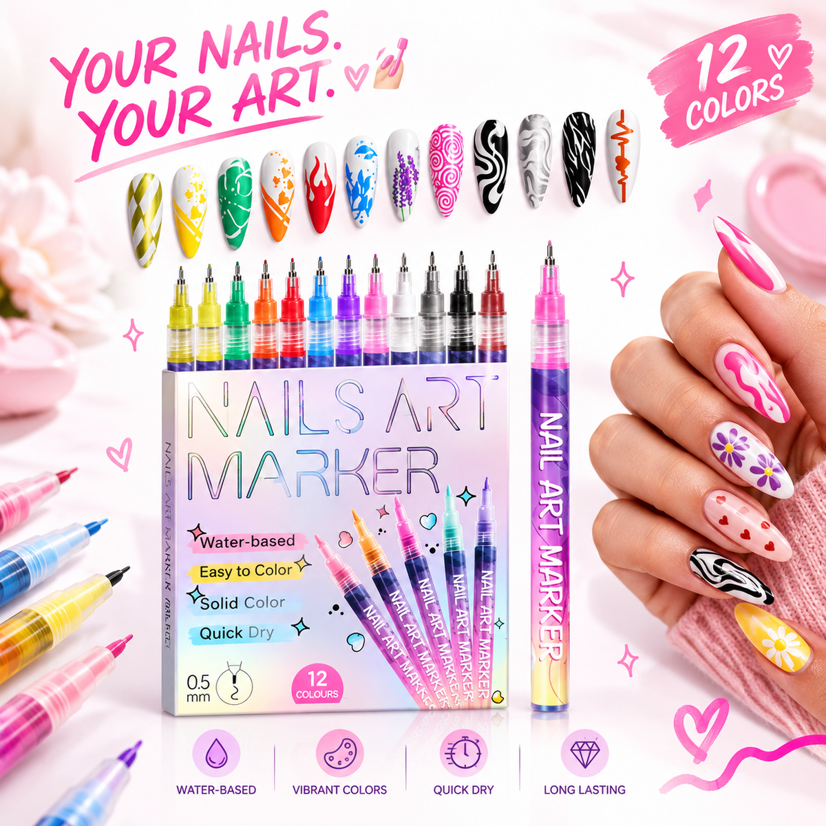 MagicMani - Nail Art Pen Set