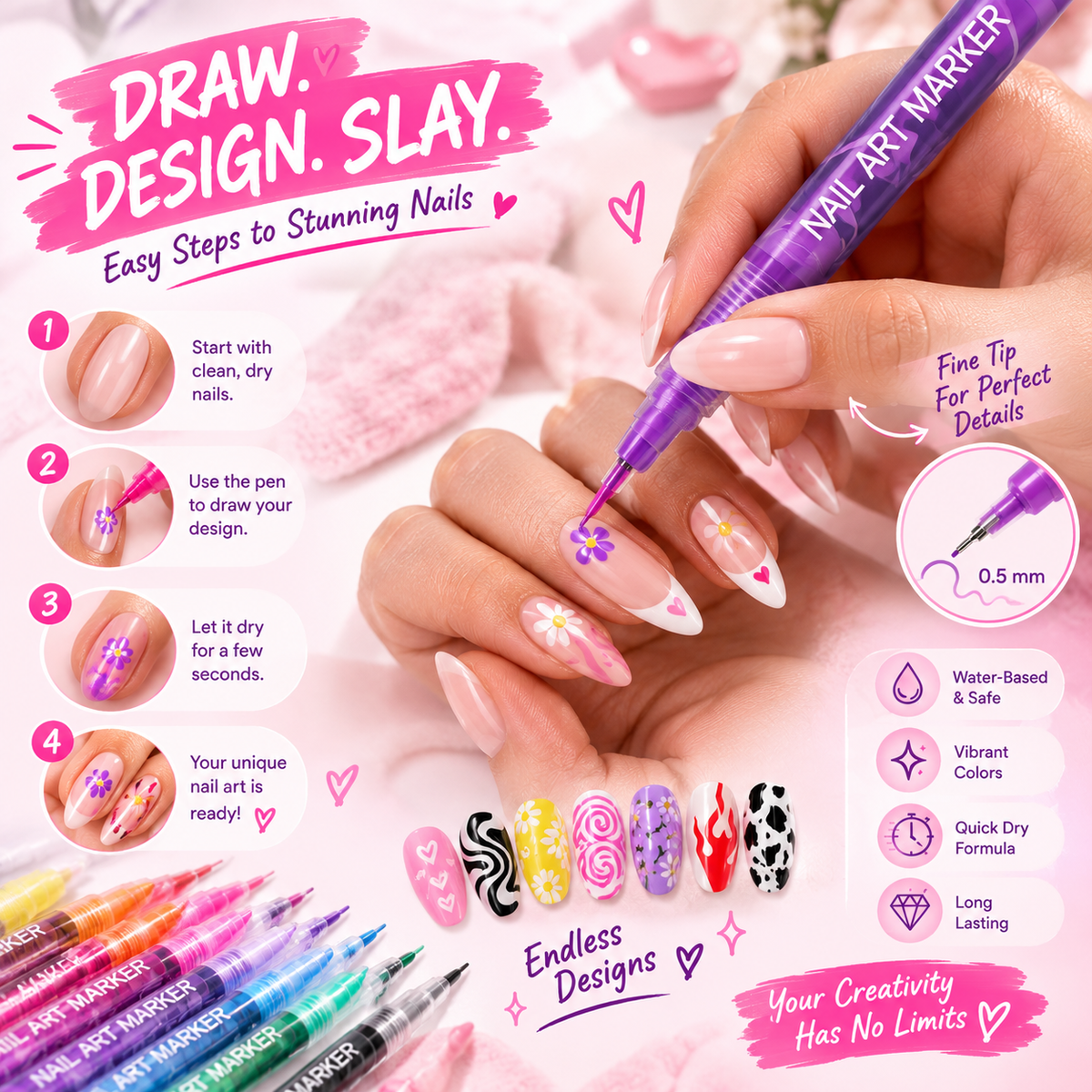 MagicMani - Nail Art Pen Set
