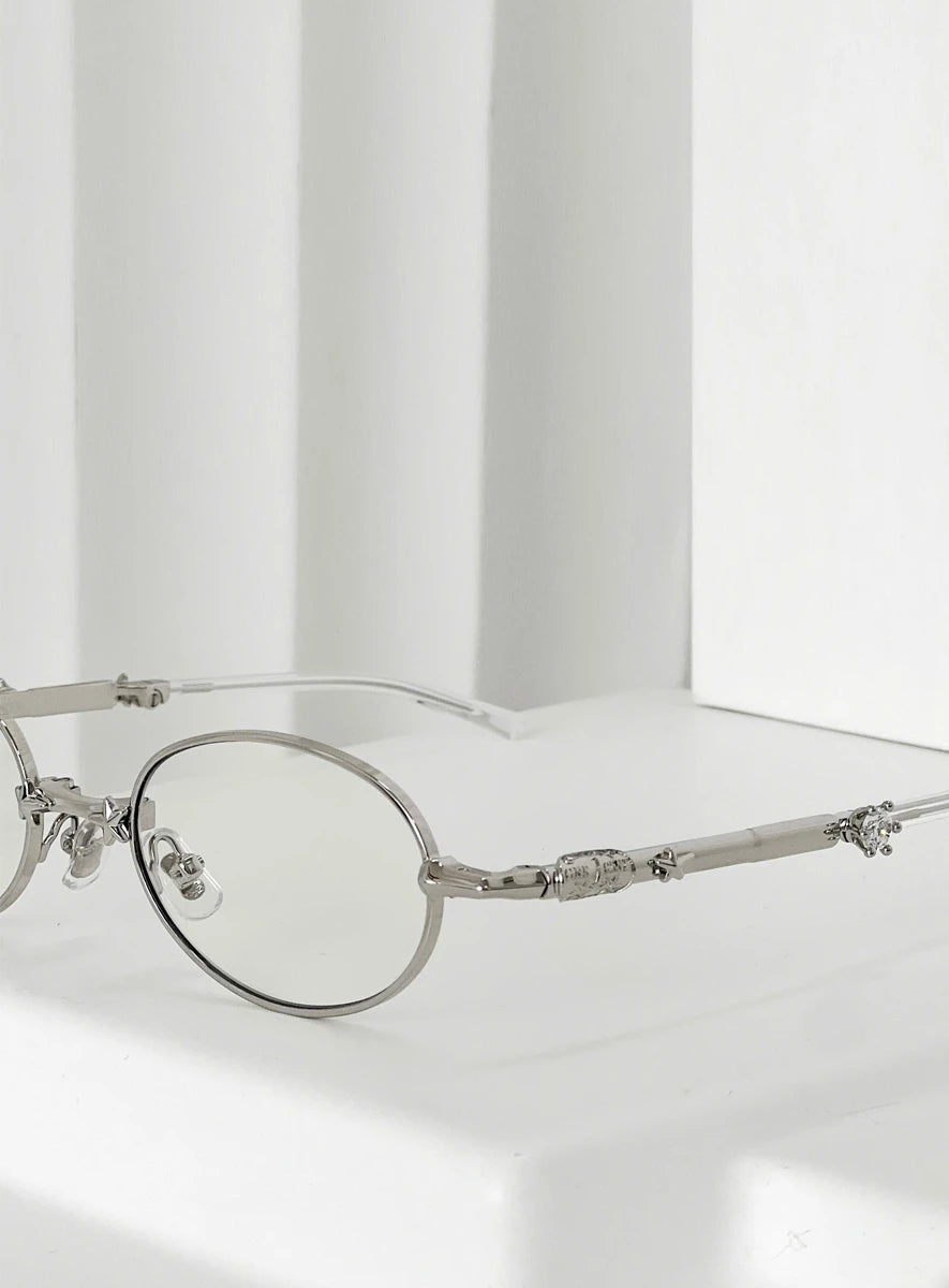 Crystal Orbit Foldable Round Glasses