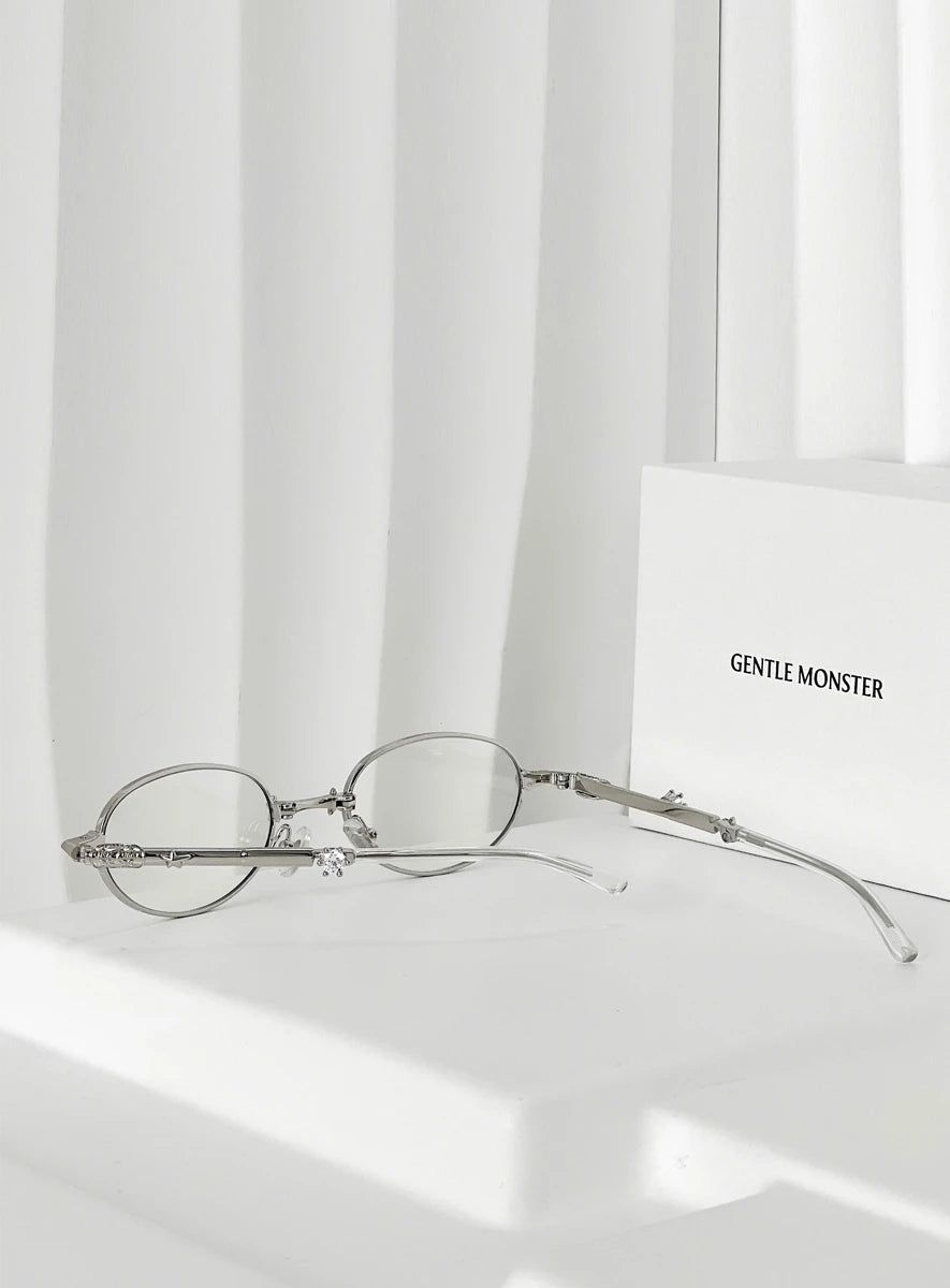 Crystal Orbit Foldable Round Glasses