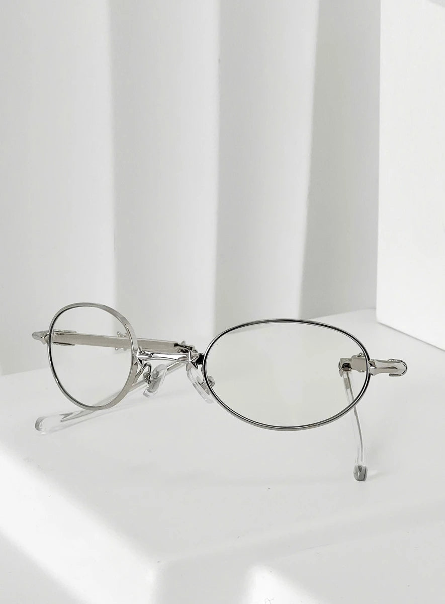 Crystal Orbit Foldable Round Glasses