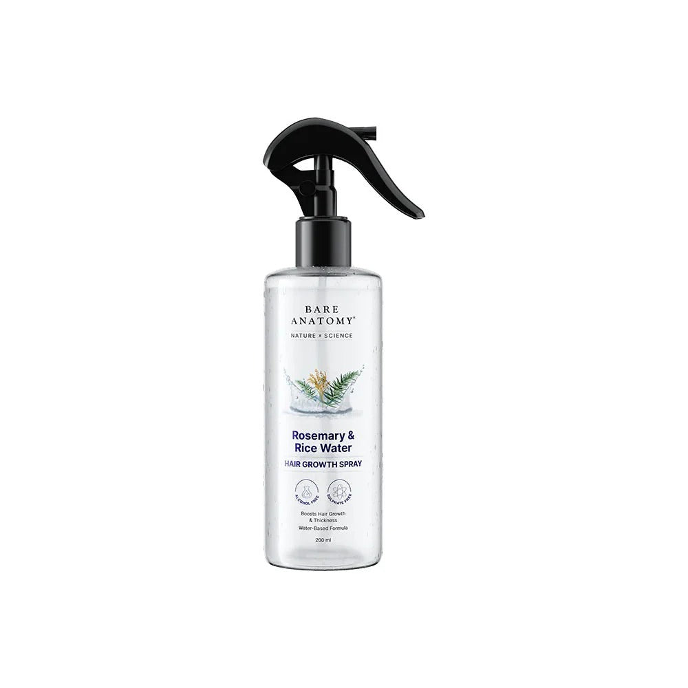 Rosemary & Rice Water Spray For Natural Hair Growth & Hair Thickness